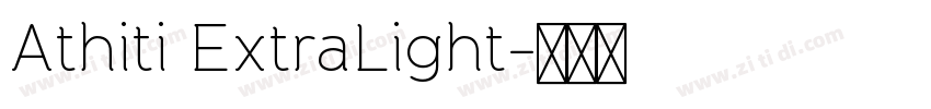 Athiti ExtraLight字体转换